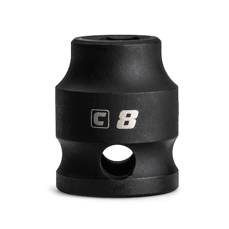 Capri Tools 8 mm Stubby Impact Socket, 3/8 in. Drive, 6 Point, Metric CP53428